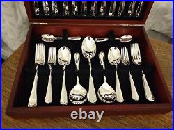 VINTAGE 44 Pc OLD ENGLISH Silver Plate CUTLERY CANTEEN George Butler Sheffield