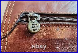 VINTAGE ANTIQUE 1940s/50s ENGLISH SADDLE LEATHER BRIEFCASE BAG ATTACHE 15x12x4