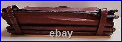 VINTAGE ANTIQUE 1940s/50s ENGLISH SADDLE LEATHER BRIEFCASE BAG ATTACHE 15x12x4