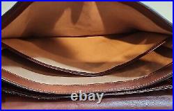 VINTAGE ANTIQUE 1940s/50s ENGLISH SADDLE LEATHER BRIEFCASE BAG ATTACHE 15x12x4