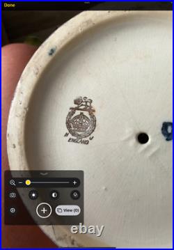 VINTAGE ANTIQUE English porcelain 2 handle decorative gilded vase circa1850-1900