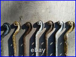 VINTAGE METAL CASEMENT WINDOW STAY LATCHES OLD HANDLES 7 JOB LOT 30s RARE
