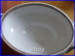 VINTAGE TUREEN ENGLISH CERAMIC Pattern ANTIQUE BROWN circa 1870