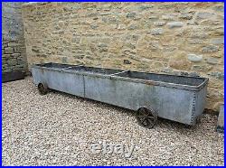 Very Large Vintage Galvanised Farm Water Trough Planter Heavy Agricultural Grade