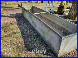Very Large Vintage Galvanize Tank Garden planter / wall retainer