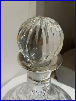 Very Nice Vintage English Hallmarked Silver Top Decanter