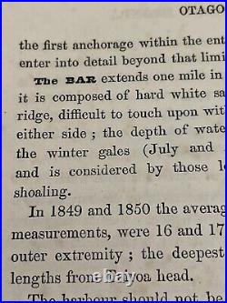 Very Rare 1869 New Zealand Pilot Navigation Descriptions Capt. Richards