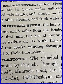 Very Rare 1869 New Zealand Pilot Navigation Descriptions Capt. Richards