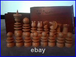 Victorian St George's Chess Set Old English No Chips Complete Vintage Antique