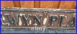 Victorian Street sign Original Colwyn Place Cast Iron Antique Vintage Sign