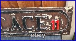 Victorian Street sign Original Colwyn Place Cast Iron Antique Vintage Sign