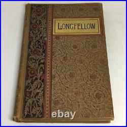 Vintage 1888 The Poetical Works Of Henry Wadsworth Longfellow Hardcover Illust