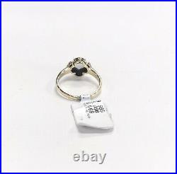 Vintage 1920's English Design 14KT YG Antiqued Moonstone Ring Sz 6.5