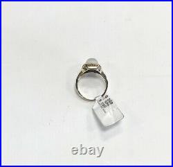 Vintage 1920's English Design 14KT YG Antiqued Moonstone Ring Sz 6.50