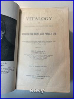 Vintage 1924 Vitalogy Encyclopedia of Health and Home Rare Antique Book