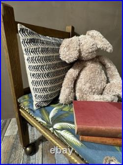 Vintage 1930s Solid English Oak Doll's Cot Antique Doll Cradle