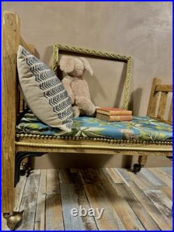 Vintage 1930s Solid English Oak Doll's Cot Antique Doll Cradle