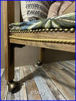 Vintage 1930s Solid English Oak Doll's Cot Antique Doll Cradle