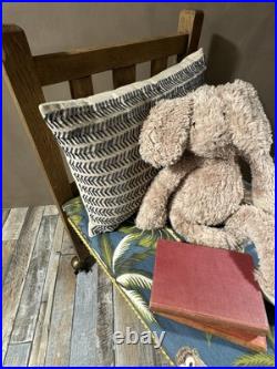 Vintage 1930s Solid English Oak Doll's Cot Antique Doll Cradle