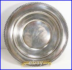 Vintage 1939 Gorham USA # 344 English Gadroon Sterling Silver 9 Sandwich Plate