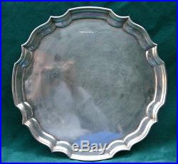 Vintage 1946 Sterling Silver English 12 Diameter Salver / Tray MAGNIFICENT
