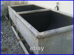 Vintage 1950's Galvanised Lovely Large Garden Planter/exterior Double Sink Unit