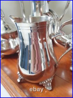 Vintage 4 Piece English Silver Plated Coffee/tea Service