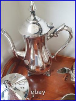 Vintage 4 Piece English Silver Plated Coffee/tea Service
