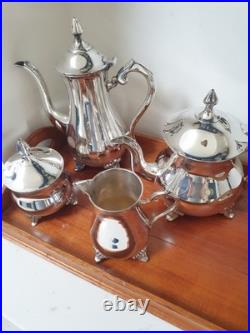 Vintage 4 Piece English Silver Plated Coffee/tea Service