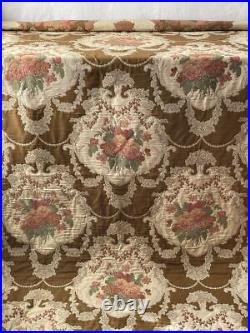 Vintage 7+Yds Designer Woven Tapestry Upholstery Fabric French English Country