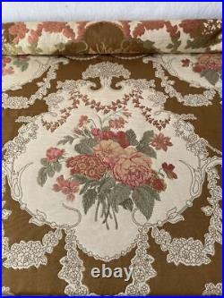 Vintage 7+Yds Designer Woven Tapestry Upholstery Fabric French English Country