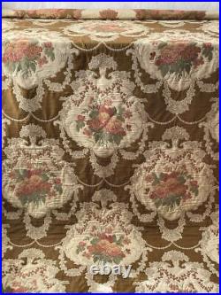 Vintage 7+Yds Designer Woven Tapestry Upholstery Fabric French English Country