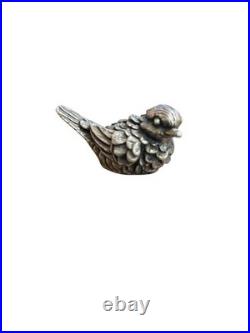 Vintage 925 Sterling Silver Song Bird Antique 1970 English Silver COV Hallmark