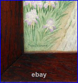 Vintage ART DECO Painting English Summer Garden FRANCES DRUMMOND (fl. 1896-1925)