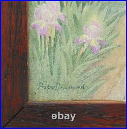 Vintage ART DECO Painting English Summer Garden FRANCES DRUMMOND (fl. 1896-1925)