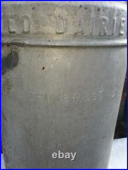 Vintage Alloy Milk Churn United dairies 1957 midland counties B'Ham & W ton