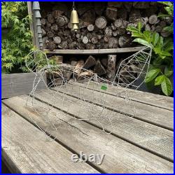 Vintage Andrew Crace Small Wire Topiary Frames Animal Guards Pig And Elephant