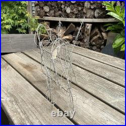Vintage Andrew Crace Small Wire Topiary Frames Animal Guards Pig And Elephant