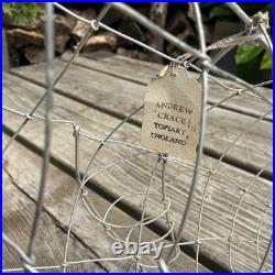 Vintage Andrew Crace Small Wire Topiary Frames Animal Guards Pig And Elephant