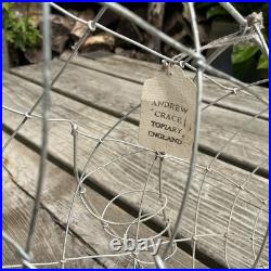 Vintage Andrew Crace Small Wire Topiary Frames Animal Guards Pig And Elephant