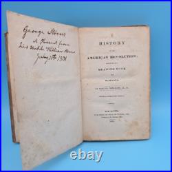 Vintage Antique 1831 A History Of The American Revolution By Samuel Williams