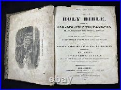 Vintage Antique 1834 Alexander's Stereotype Edition Holy Bible