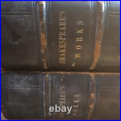 Vintage Antique 1859 Shakespeare Complete Works 2 volumes. Comedy and tragedy