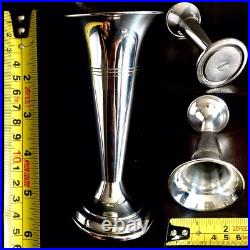 Vintage / Antique 1930s English Silver Plated On Copper Bud Vase (6/15cm, 112g)