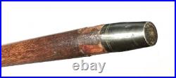 Vintage Antique 19C English Sterling Silver Wood Swagger Knob Walking Stick Cane