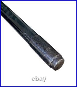 Vintage Antique 19C English Sterling Silver Wood Swagger Knob Walking Stick Cane