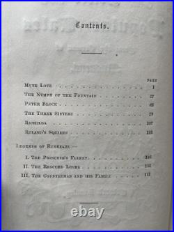 Vintage Antique 1st Edition Book Musaeus Select Tales 1845 Red Hardback Gold
