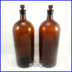Vintage/Antique Amber Apothecary Bottles English United Glass Bottles (UGB) 90s