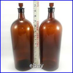 Vintage/Antique Amber Apothecary Bottles English United Glass Bottles (UGB) 90s