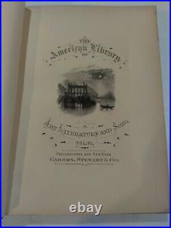 Vintage Antique American library of art literature & song Vol. VI 1886 Book Rare